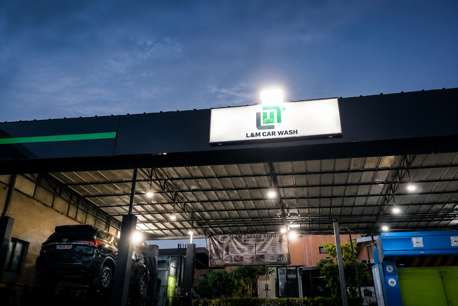 Facade de L&M car Wash